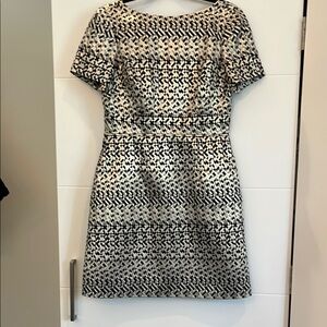 Vince Camuto Black and White Sheath Mini Dress